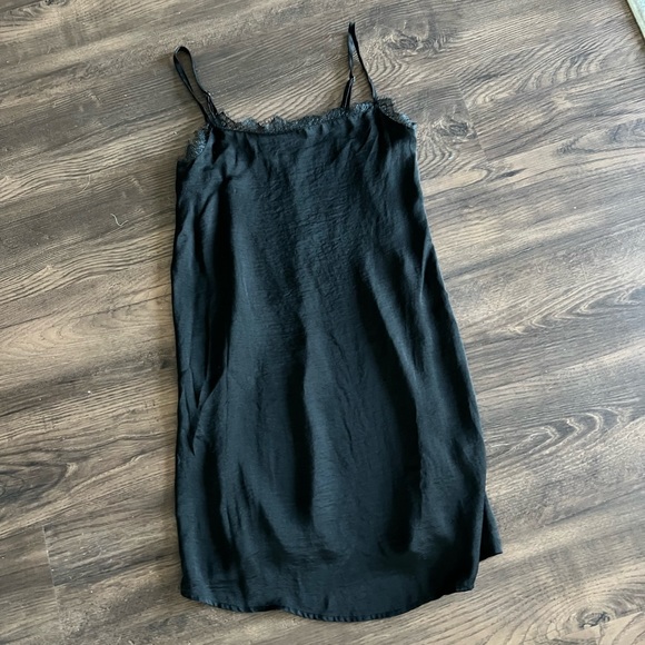 Hollister Dresses & Skirts - Hollister satin black slip dress
